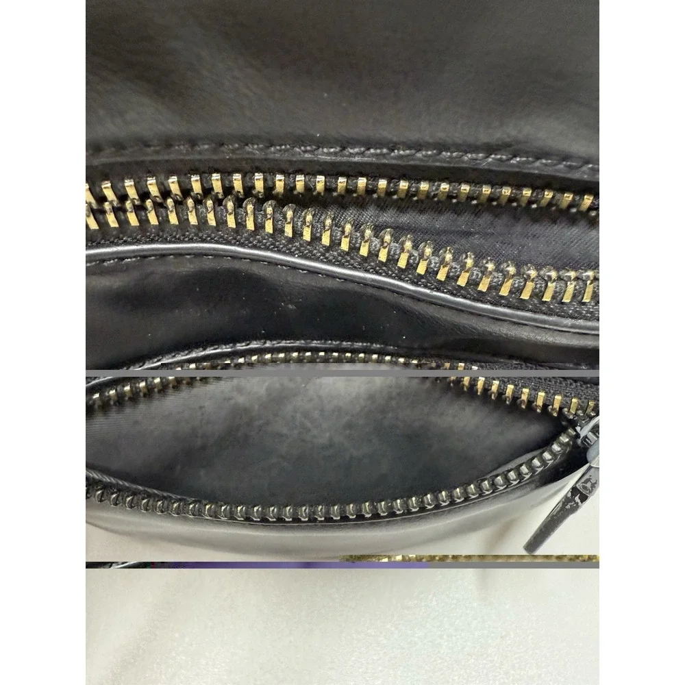 Zara Man Black Crossbody Messenger Bag 7x8